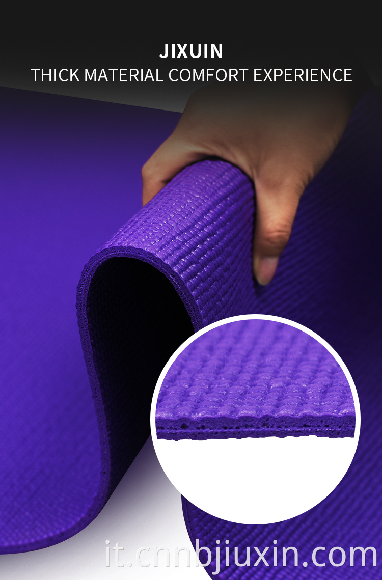 Campione anti -slip gratuito logo personalizzato a buon mercato in palestra pvc tappetino per yogamatico